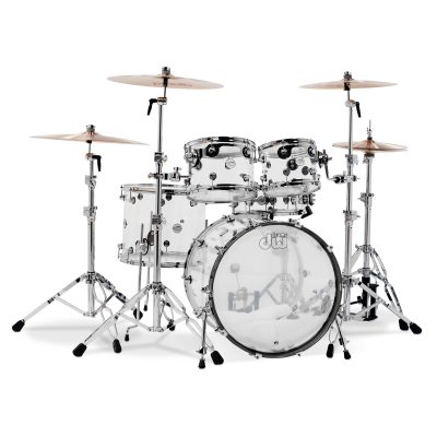 درام آکوستیک دی دابلیو DW Drums DDAC 2215 CL Design Series 5 Piece Shell Pack Clear Acrylic آکبند 4